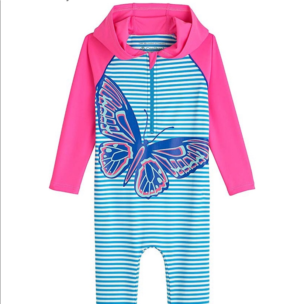 Coolibar One Piece Hooded UPF 50 Swim Suit